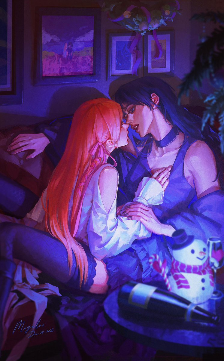 #ffxiv #ffxivart #リーン #ガイア #Ryne #Gaia 
uh.. just lost her balance while decorating and fell on her. anyway, happy starlight celebration!