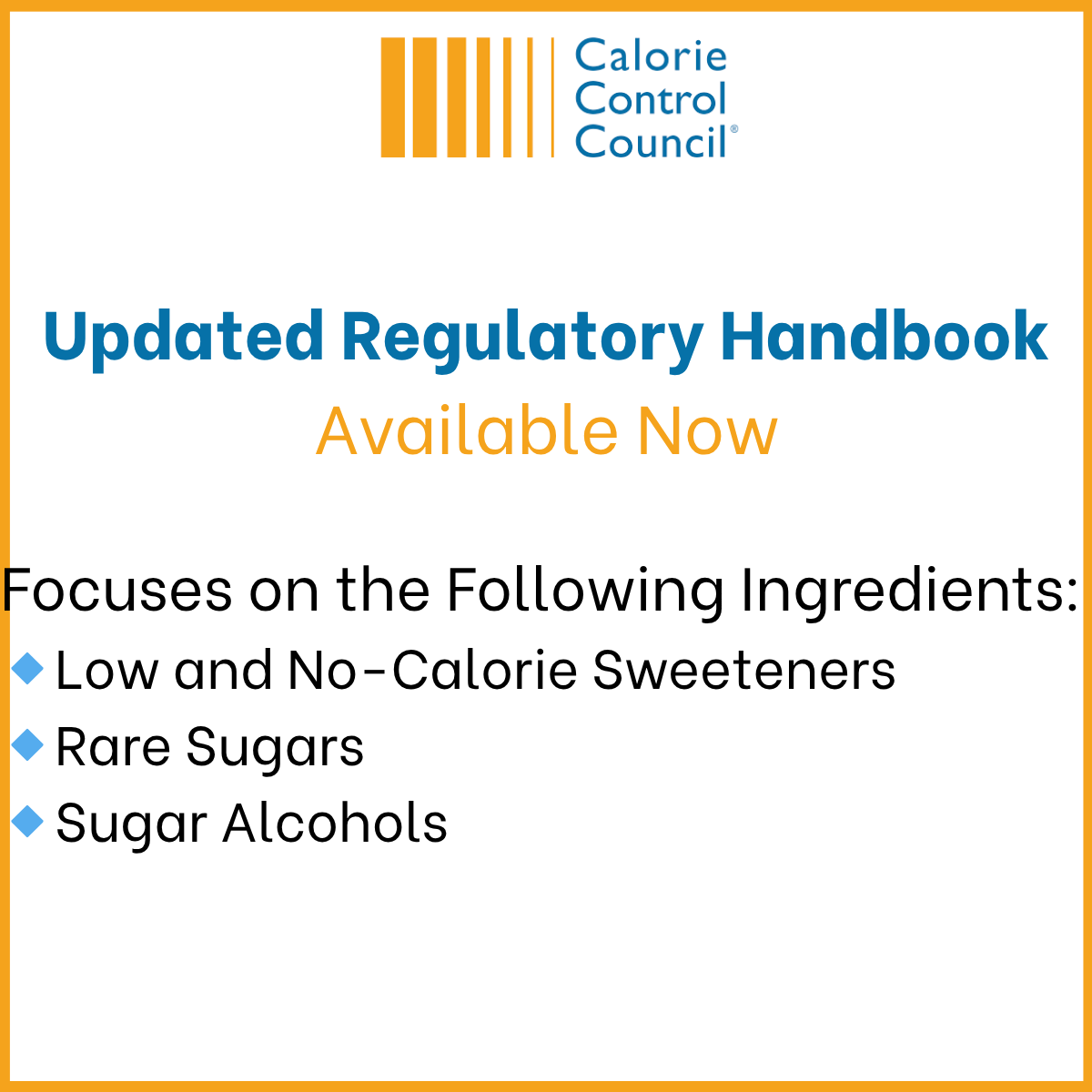 CalorieControlC's tweet photo. The CCC Regulatory Handbook has been updated. It is a comprehensive global resource on the use, safety, regulatory status, and science of alternative sweeteners. https://t.co/hjdKw6eFFb https://t.co/QyaLI7rq8P