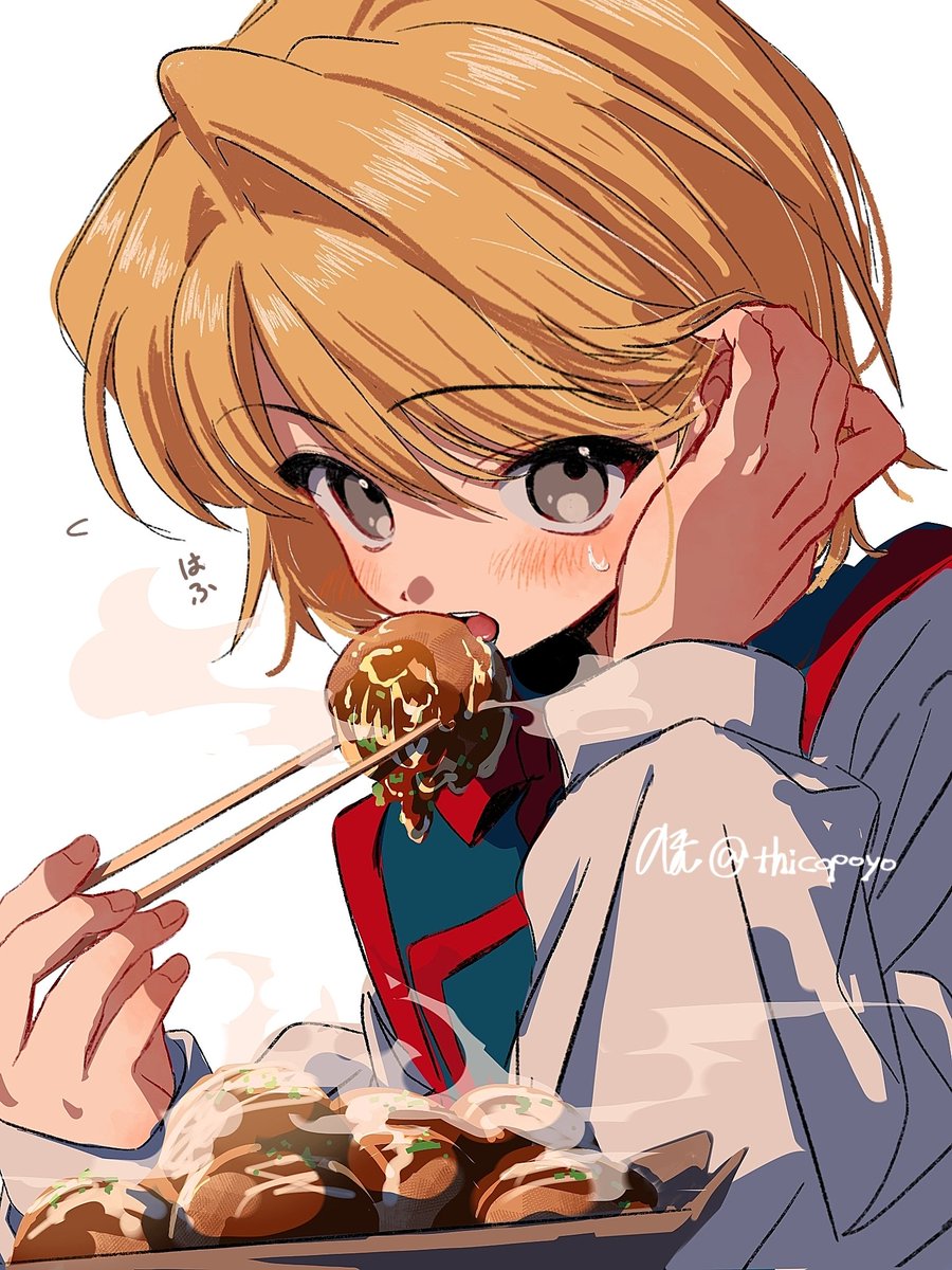 たこ焼きコラボのカードでクラピカを引いたので描きました🐙