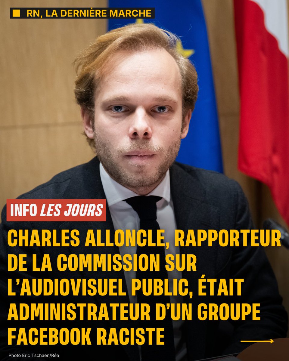 Lesjoursfr's tweet image. En 2025, « Les Jours » avaient déjà épinglé Charles Alloncle. Le rapporteur de la commission sur l’audiovisuel public était l’administrateur d’un groupe Facebook. Exemples de propos racistes qu’il n’a jamais modérés ? «Singes des banlieues», «Race de merde»...

À lire ici 👉…