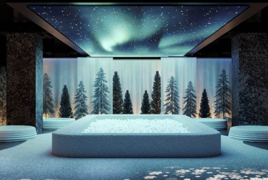 Sky meets city — Northern Lights-inspired rooms lighting up Midtown.

#NYCNorthernLights #MTG #NYCRE