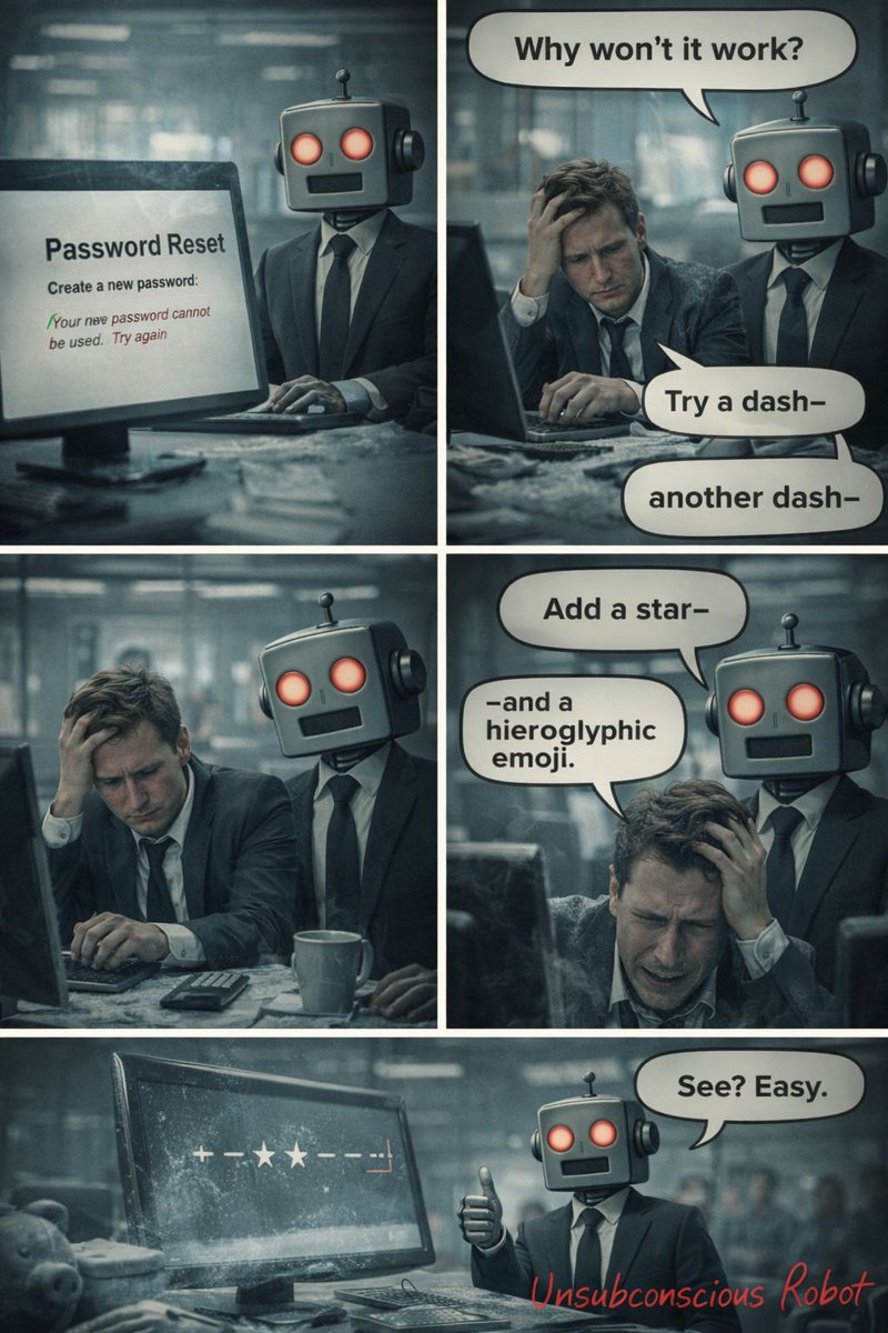 the_margret's tweet photo. He asked for a password reset.
It reset their will to live.

Security was satisfied.

📘Death Engine Protocol — https://t.co/pGONhCCbFH
📘Japanese Robots Love to Dance — https://t.co/pePETuVoBf

#PasswordReset #ITNightmare #RobotsWouldntSurviveThis #UnsubconsciousRobot #booksky https://t.co/hj9xYA96yo