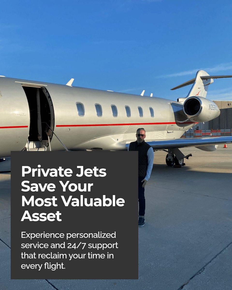 TriumphJets's tweet image. Private aviation isn't about status. It's about time. Triumph Jets saves you hours with personalized service and 24/7 support. #businessjets #businessaviation #charterjet #privatejetcharters #jetcharter #flyprivate #triumphjets #privatejets