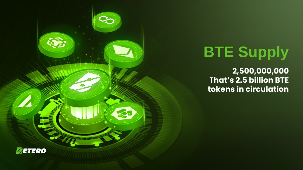 Beterocoin's tweet image. Total BTE supply: 2,500,000,000
Yep — that’s 2.5 billion BTE tokens in circulation. 🚀

Strong foundation. Clear tokenomics.
Betero.io built for the long game. 📈

#crypto #tokens #web3