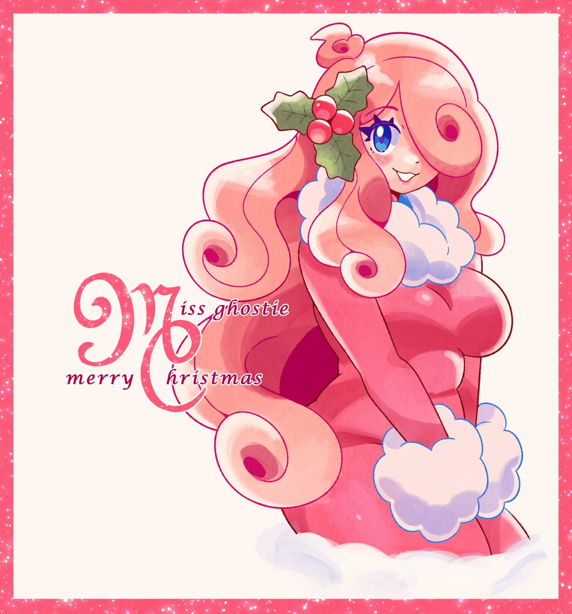 Spuukighost's tweet image. Make my wish come true °🎄🩷 ⋆.ೃ࿔*:･ Happy holidays~!