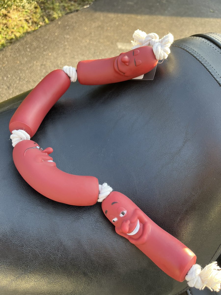 b7LNhdniPFf3F0g's tweet image. 個性は家具専門店『BOOMS』に連れて行ってもらいました🐈‍⬛🎶

ソーセージに一目惚れして購入🤩嬉しい！

#マグナ50
#マグナ250
#BOOMS