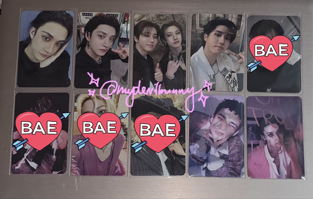 mydevilbunny's tweet photo. wtt!! updated~

have: bang chan, han jisung, hyunjin, chansung unit pc
want: lee know unmarked in pic

*lencticular > lenticular trade only

#pasarskz #pasarstraykids https://t.co/Pm4BHs6iyr