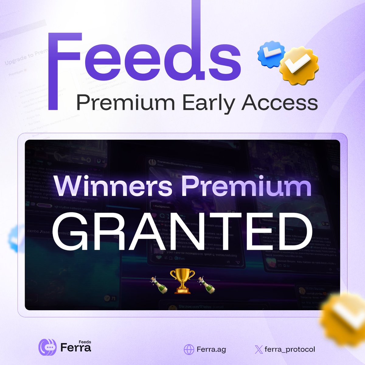 FerraFeeds's tweet image. Christmas came early for our Early Feeds Premium winners 🎄🔵

Connect your wallet on ferra.ag/feeds to check if you’re blue-ticked.

Perks include:
⭐ 100 stars
📝 Longer/Edit posts
📈 1.3x point multiplier
💰 10% commission on Referrals' Premium/Premium+ upgrades
🔓…
