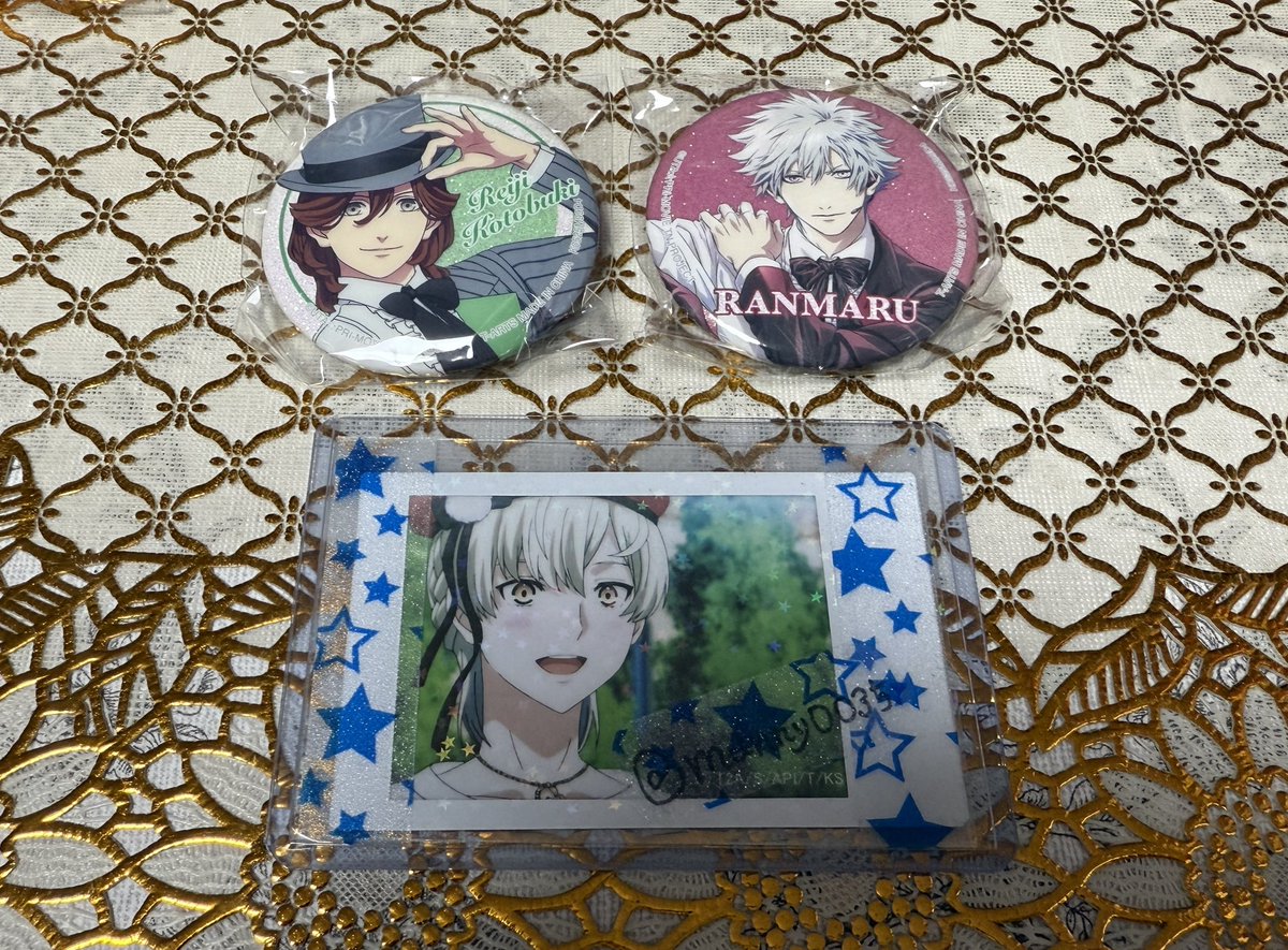 交換】うたプリ タブナイ ガチャガチャ 缶バッジ 【譲】嶺二、蘭丸