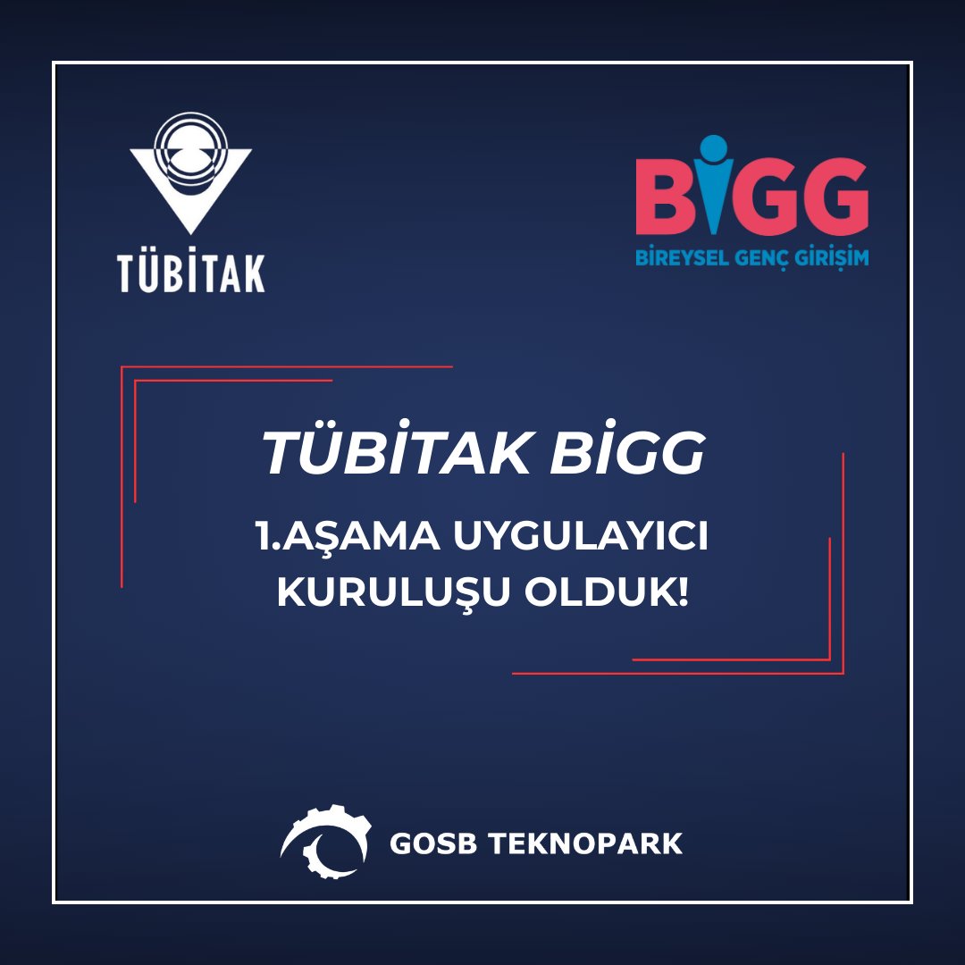 TÜBİTAK BİGG Uygulayıcı Kuruluşu Olduk! 🤝

GOSB Teknopark, girişimcilik ekosistemine sunduğu katkılara bir yenisini daha ekleyerek TÜBİTAK 1512 BİGG Programı Uygulayıcı Kuruluşu oldu.

Teknoloji odaklı iş fikirlerini ticarileştirmek ve genç girişimcileri ekosisteme kazandırmak