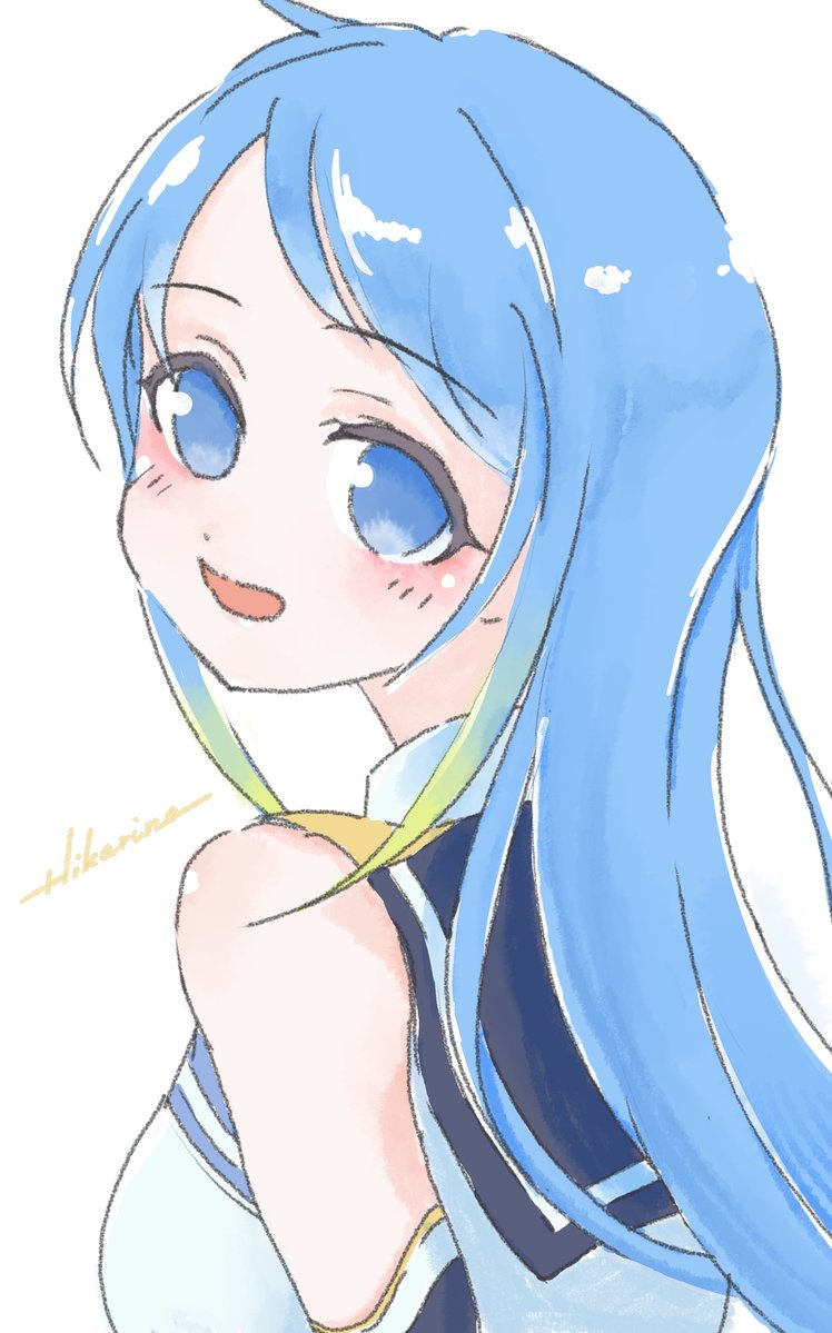 五月雨ちゃん描いた！！ 今回はぴったり一時間。 #艦これ版深夜の真剣