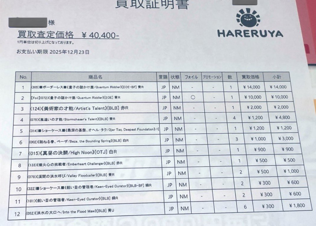 初めてカード売った！👛 ちゃんと使ってくれる人のところへ買われてね