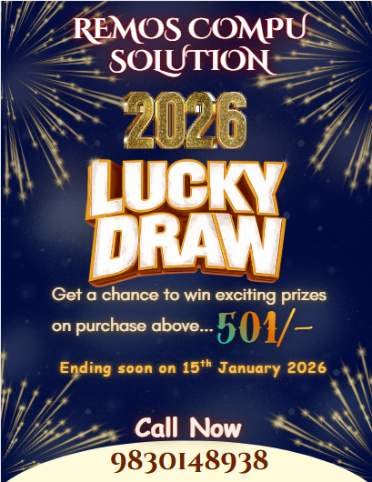 RcsShop31's tweet photo. 👀 Still thinking? Luck won’t wait 😏🍀
💻 REMOS COMPU SOLUTION – Lucky Draw 2026
🧾 Shop ₹501+ &amp; 🎟️ win exciting prizes 🎁
⏳ Ends 15 Jan 2026
Walk in. Shop smart. Get lucky 🔥

📞 Call: 9830148938

#LuckyDraw2026 #ShopAndWin #RemosCompuSolution 🍀🎉 https://t.co/rkdx9u0leX