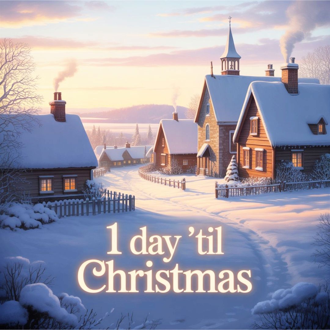 Just 1 day until Christmas Eve. May your heart be full of wonder. 🎄✨ #ChristmasCountdown XChristmasEve #AlmostChristmas #HolidayJoy