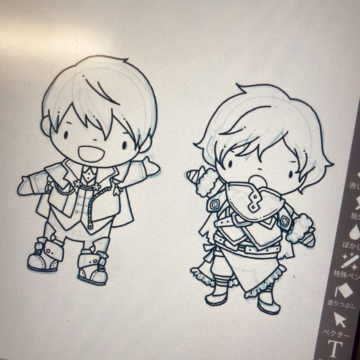 専用 手描きイラスト ばく 推し! ついに推しバディを描き始めたんだけど楽しすぎる、もっと早く描けば