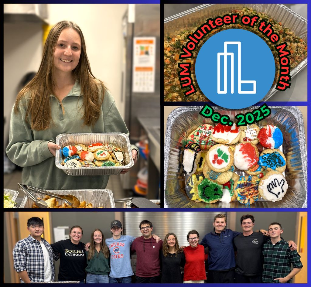 🎉 Volunteer of the Month – December: Kelly K. Fuchs 🎉
For nearly two years, Kelly has supported the LUM Emergency Shelter &amp; leads Purdue students through the Hands and Feet of Christ ministry—bringing volunteers twice weekly. Thank you, Kelly! Read more: buff.ly/1nU0ngD