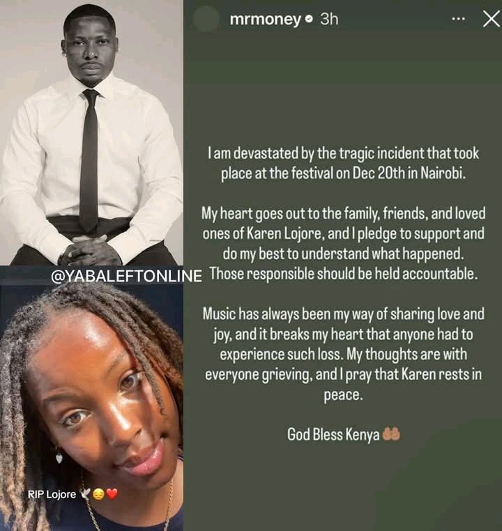 ProfilingNG's tweet image. Asake responds to the tragedy at his Kenya show.