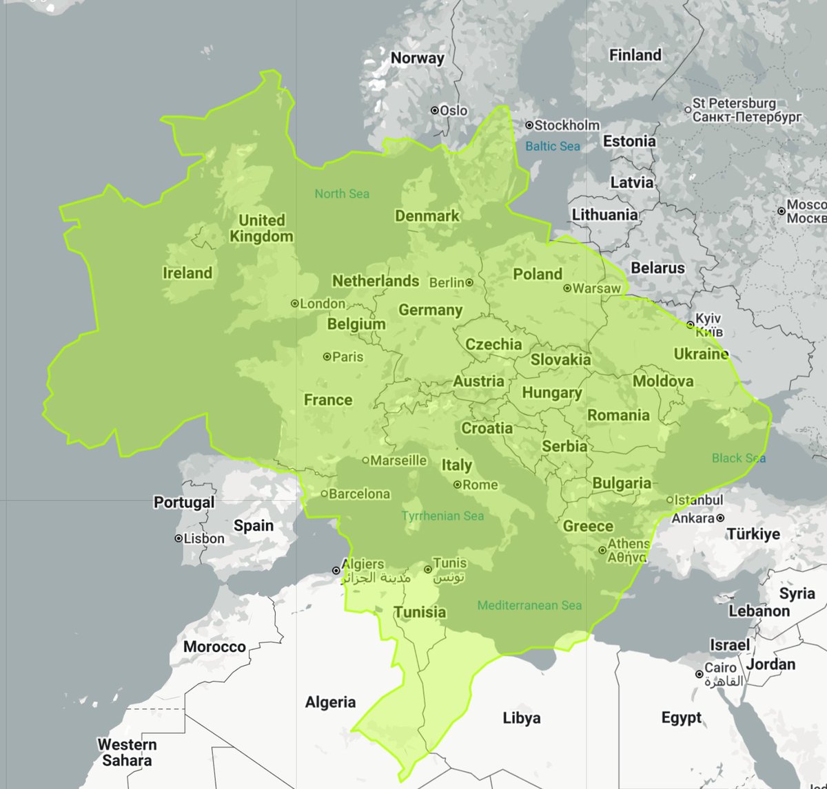 onlmaps's tweet photo. The true size of Brazil https://t.co/0yCd4ddbOD