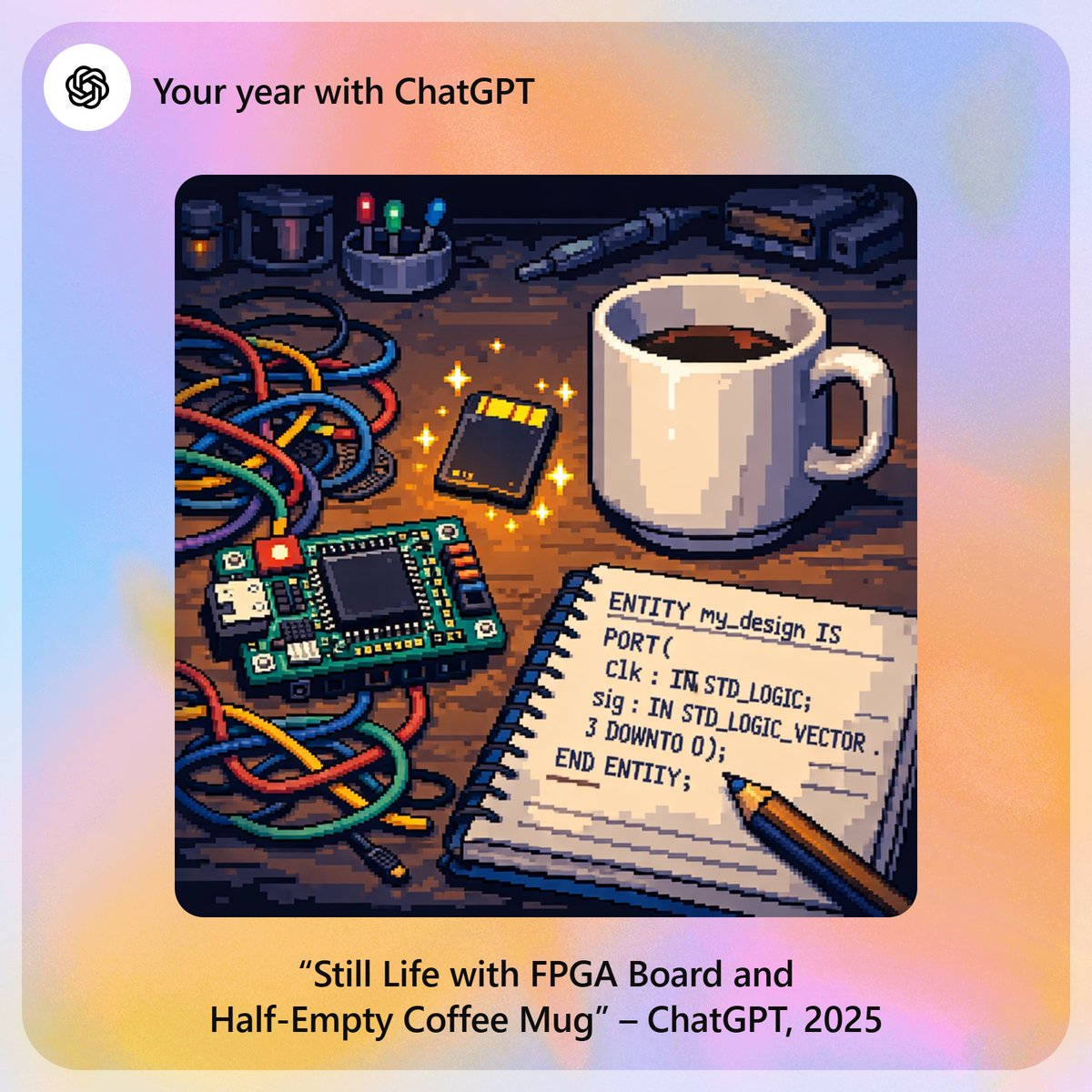 برید چالش 2025 Your year with ChatGPT رو انجام بدید ببینید چی میده بهتون