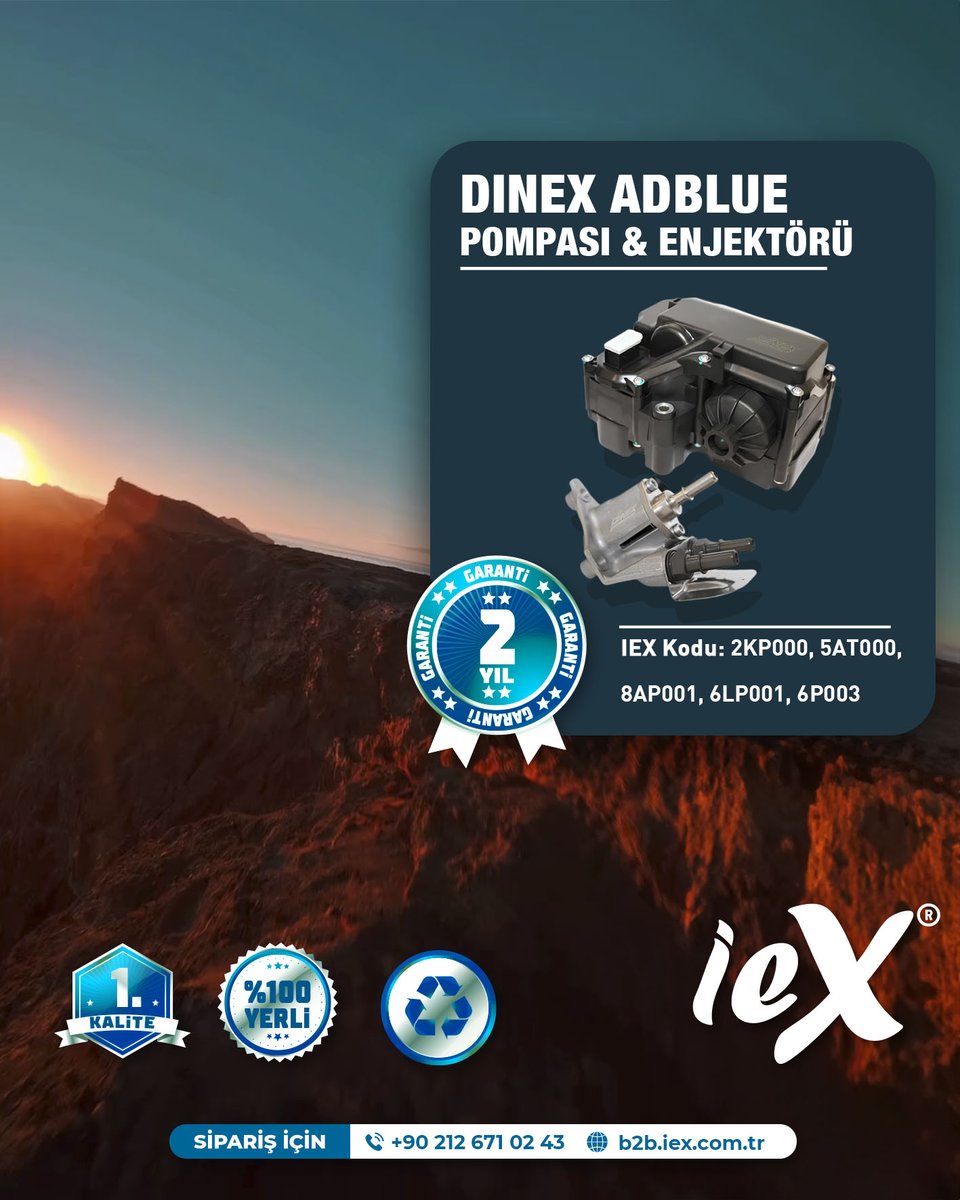 📌 İSTANBUL EGZOZ OTOMOTIV ADBLUE POMPASI &amp; ENJEKTÖR SİSTEMİ
IEX Dinex Referansları: 2KP000 – 5AT000 – 8AP001 – 6LP001 – 6P003

🛠️ Teknik Değerlendirme / Sistem Tanımı
Dinex AdBlue pompası ve enjektör kombinasyonu.