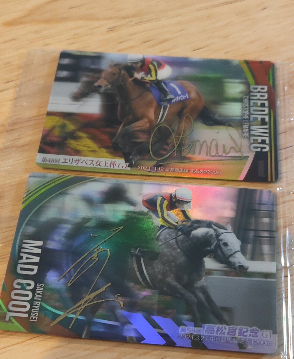 サラブレッドホースコレクション 箔押しサインカード&ノーマルカードセット 28 【マカヒキ(川田将雅)】バンダイ 2024 サラブレッドホース