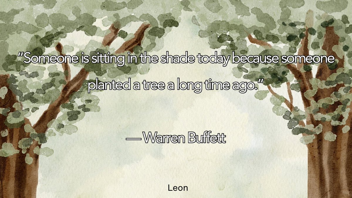MoeunPonleu's tweet photo. “Someone is sitting in the shade today because someone planted a tree a long time ago.” — Warren Buffett
#MotivationDaily #BuildYourself #KeepGoing #GrowthMindset #StayFocused #ProgressEveryday https://t.co/stCBP3uuT3