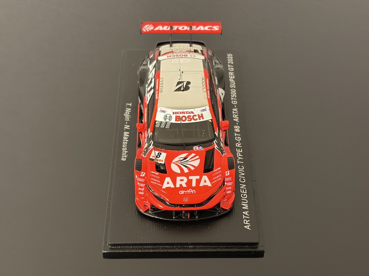 Spark 1/43 SUPER GT 2024 ARTA 無限 シビック スパーク 1/43 ARTA 無限 シビック タイプR-GT 2024 スーパーGT GT500