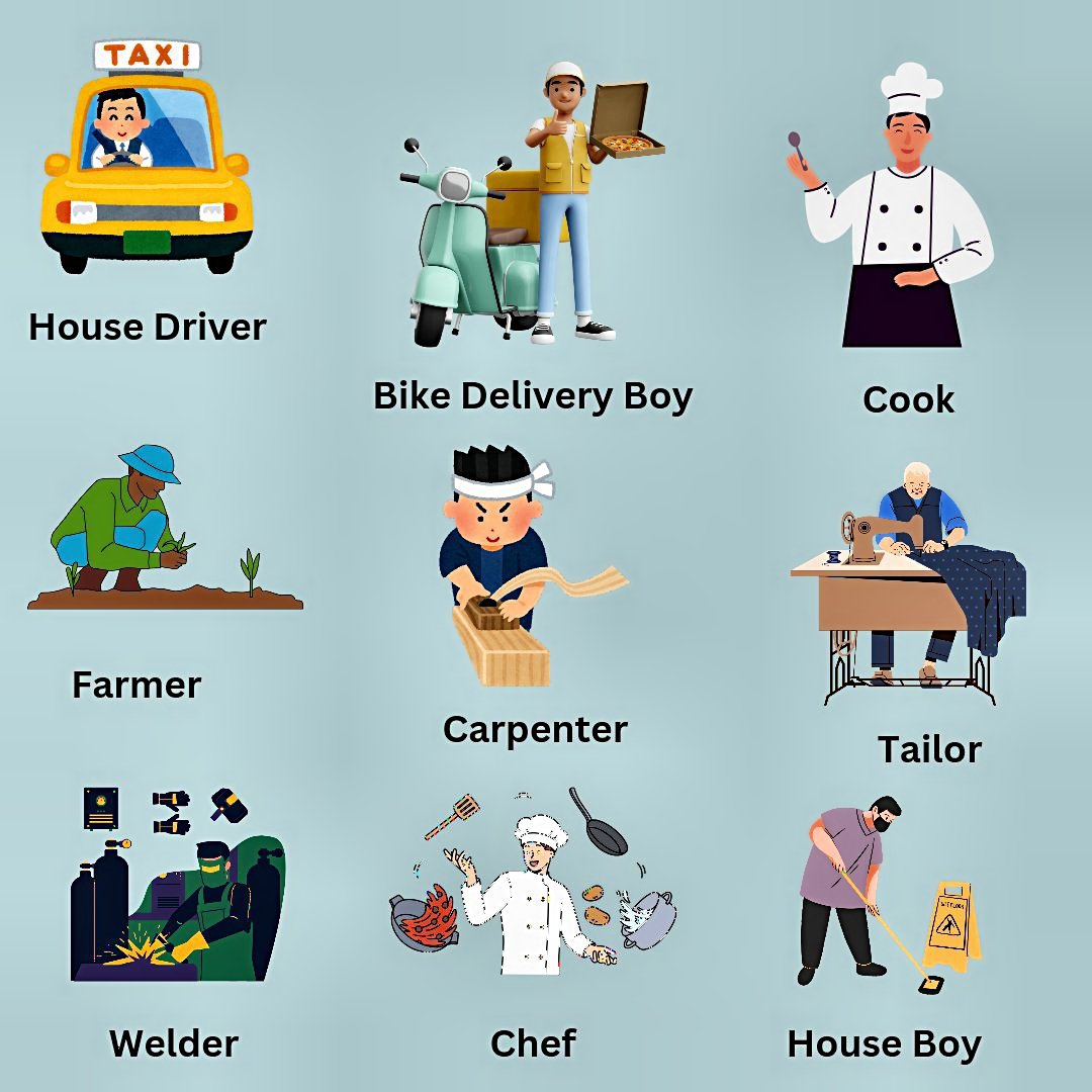 السلام عليكم ورحمة الله وبركاته 
مكتب للاستقدام للعماله الباكستان 
عندي موجود عمالين مثلا 
🚘 سائق خاص-سائق شاحنة تريلا بوكلين

👨‍💼 خياط-حداد-حلاق-نجار-مبلط-كهرباي

✅كهرباي ميكانيكي سيارات ديزل بترول

✅عامل منزلي-استراحة نظافة زراعي

✅عامل مغسلة ملابس-غسيل سيارات
0549182786