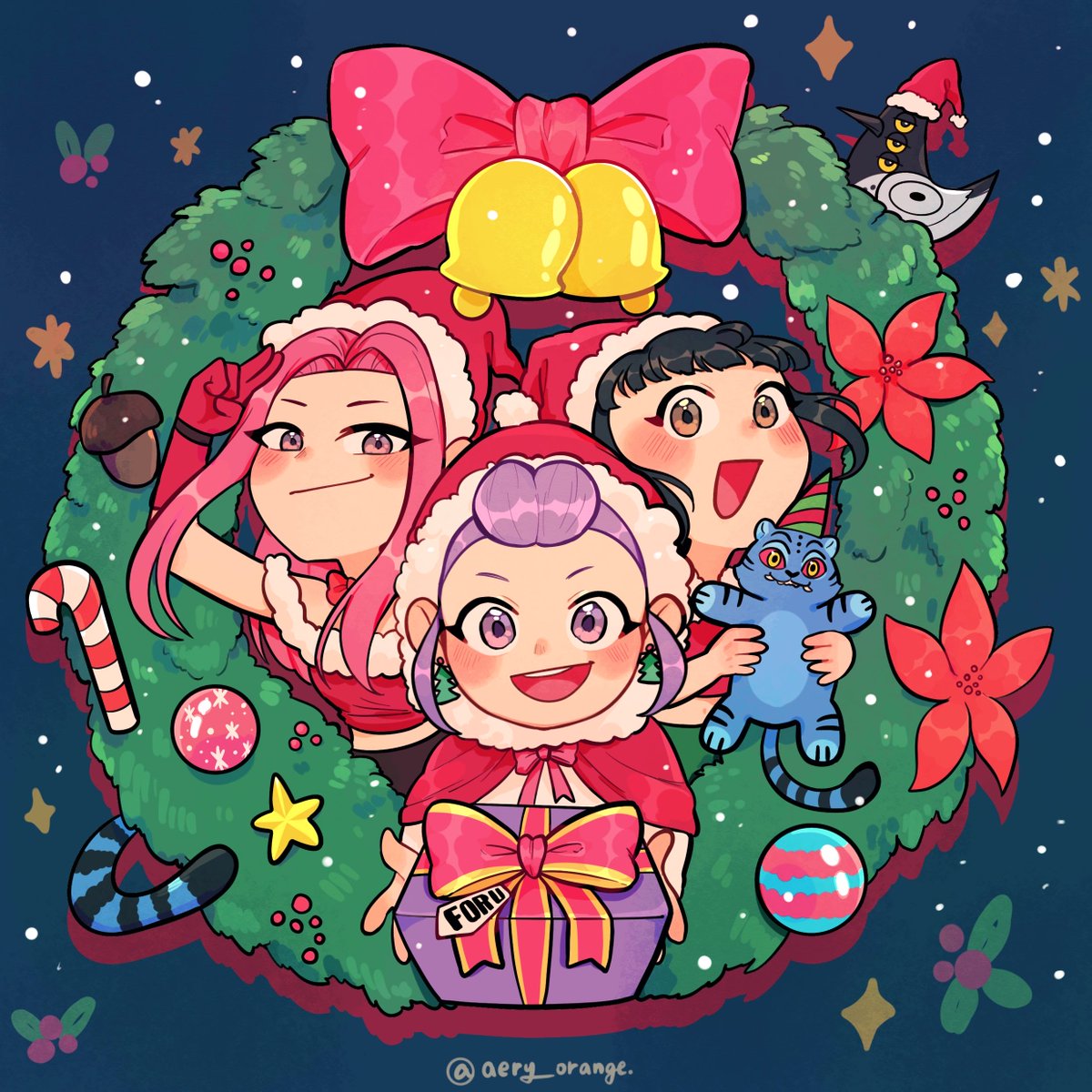 aery_orange's tweet image. Christmas is coming~
#kpopdemonhunters #huntrix