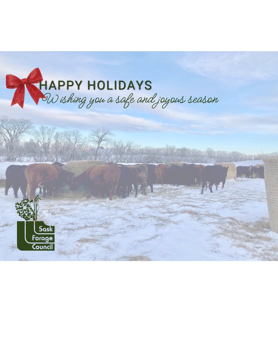 Best wishes for a warm, safe and happy holiday season from all of us at the Saskatchewan Forage Council!
