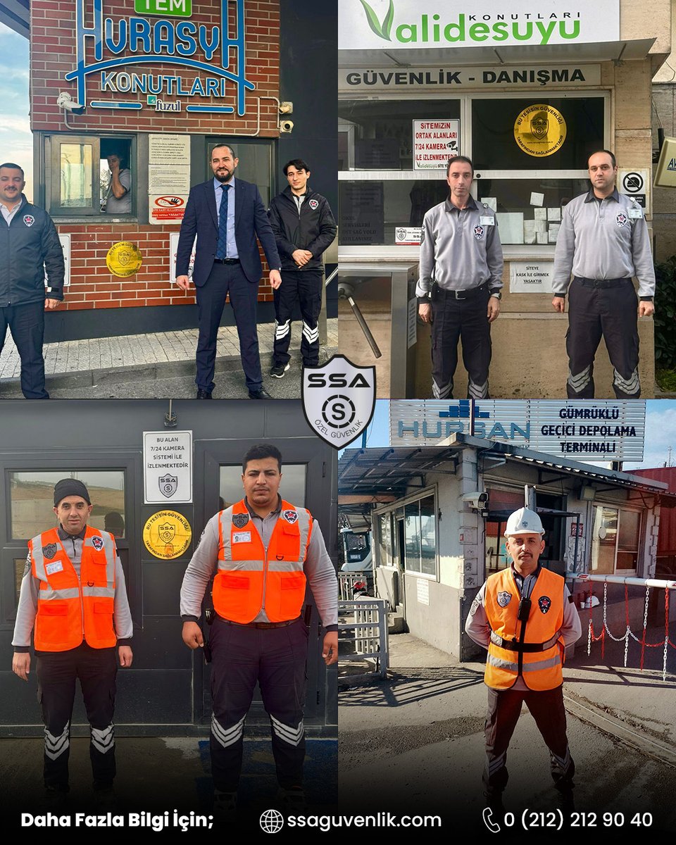 SSA Özel Güvenlik olarak; plaza, fabrika ve birçok alanda tecrübeli kadromuz ve güçlü operasyon yapımızla 7/24 sahadayız.
Tüm görev noktalarımız denetim merkezlerimiz tarafından anlık olarak izlenir.
Güven, disiplin ve süreklilik için profesyonel güvenlik!

📞0 (212) 212 90 40