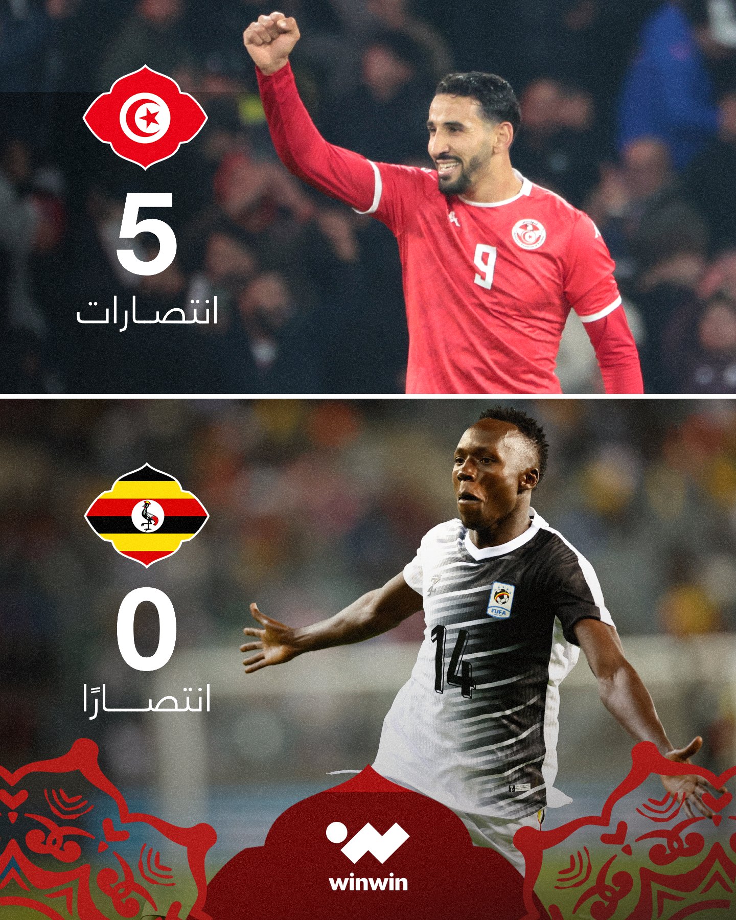 نسور قرطاج تفوقوا في جميع مواجهاتهم السابقة أمام أوغندا 