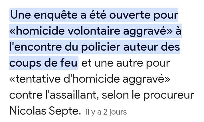 JMMartini20's tweet photo. 🚨 Donc le procureur d'AJACCIO qualifie le geste héroïque de ce policier comme un homicide volontaire, mais on marche sur la tête, je réitère mon total soutien à ce policier bien évidemment https://t.co/LdVVnhIQs1