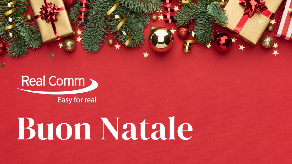 real_comm's tweet photo. Desideriamo augurare a voi ed al vostro Team, Buon Natale. Un sentito ringraziamento per l'anno di collaborazione trascorso insieme.
 
Il Team Real Comm https://t.co/FK5jCuYYqz