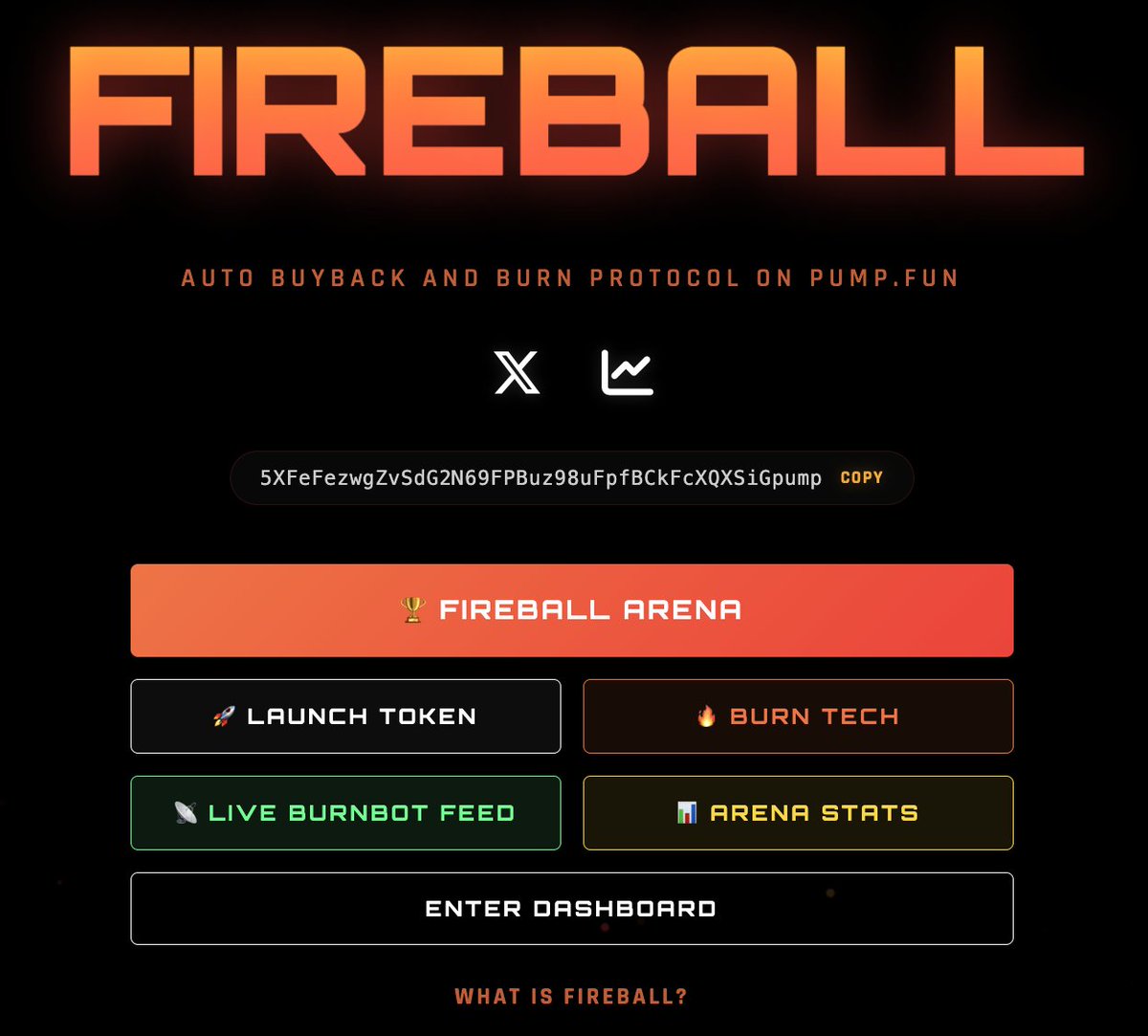 Fireball_Sol's tweet image. The ultimate Burning Mechanism Launch Pad on Pump.fun

Only at fireball.army