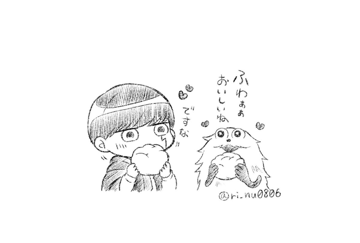 ri_nu0806's tweet image. 🍄くんとｽｿｽｿ(落書き)