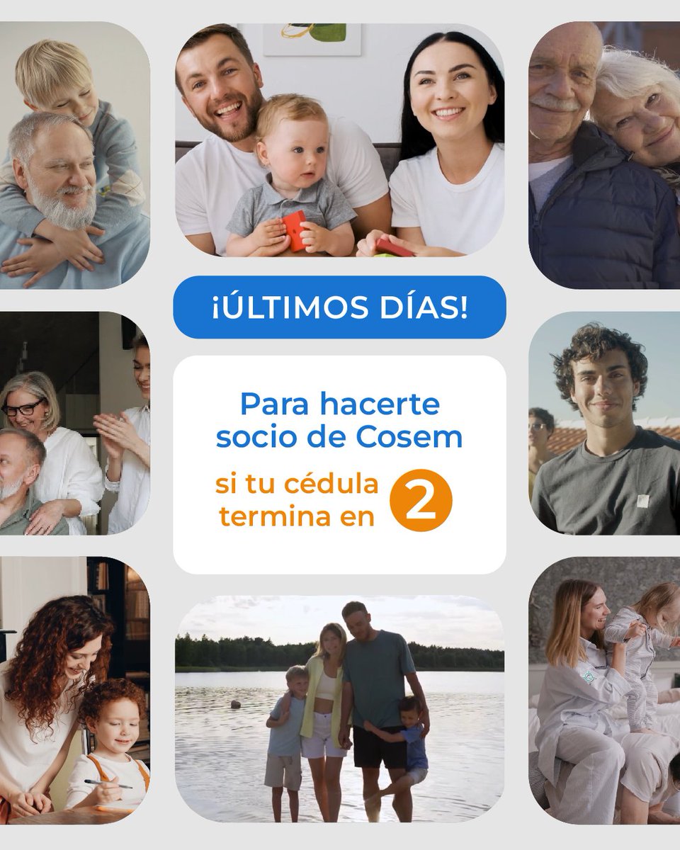¡Últimos días para cambiarte a COSEM!
Si tu cédula termina en 2, todavía estás a tiempo de afiliarte en diciembre.

📞 19933 | 📲 WhatsApp: 2403 0000
📩 comercial@cosem.com.uy