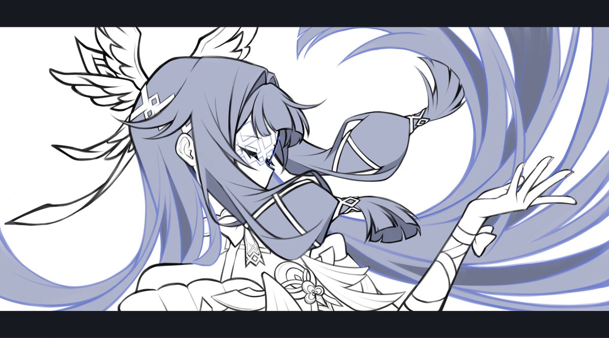 下書きなのに真面目に描きすぎて遅筆な人間のwip。