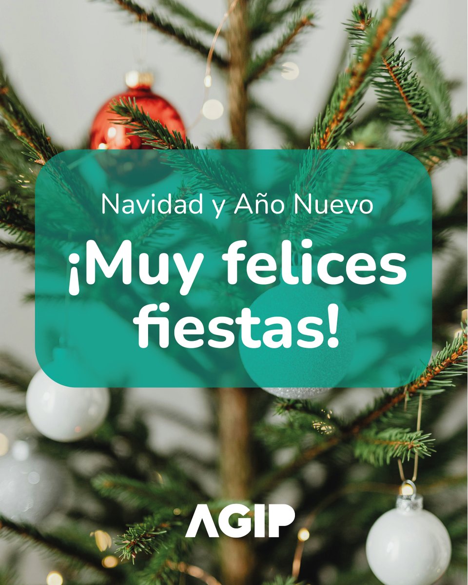 🤞Desde AGIP queremos desearles una Feliz Navidad y un próspero Año Nuevo. 

💪Durante el próximo año seguiremos trabajando para fortalecer el vínculo con los vecinos y renovar nuestro compromiso con el desarrollo de la Ciudad.

✨ ¡Nuestros mejores deseos para lo que viene!