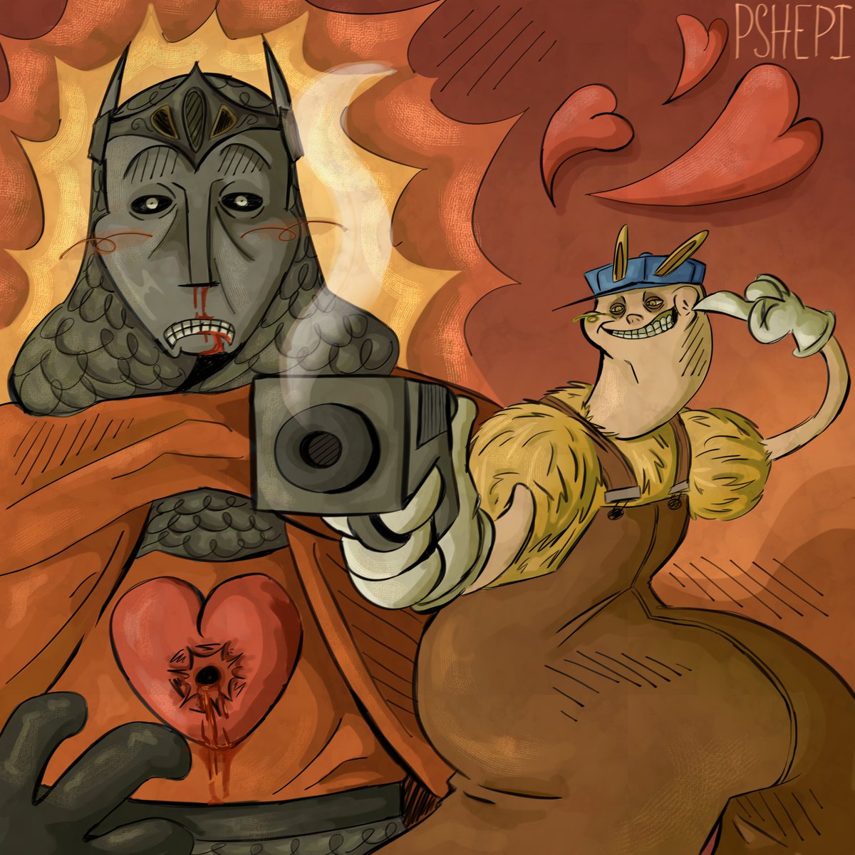 Pshepii's tweet photo. Smelly sweet soft best moronic old lovers <:]

#unclesamsonite #sirbowen #Knightdancer #art https://t.co/31RNtAtxM2