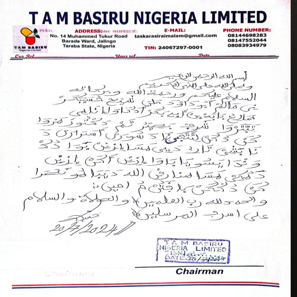 T A M BASIRU NIGERIA LIMITED tweet media