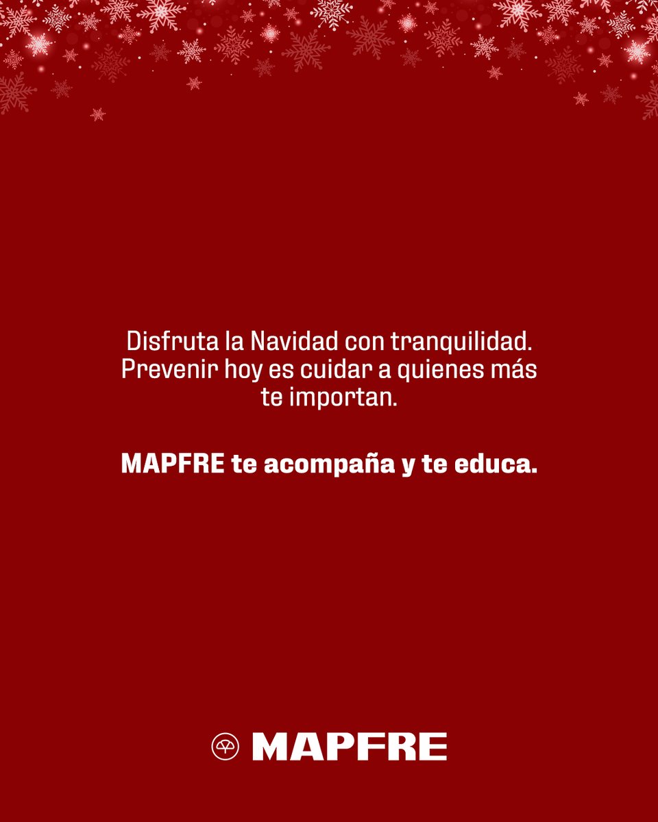 La Navidad se disfruta más cuando se vive con prevención. 

Conoce más sobre nuestros productos en mapfrebhd.com.do, o escríbenos directo a WhatsApp (809) 549-7424.

 #MAPFRE #CuidamosLoQueTeImporta