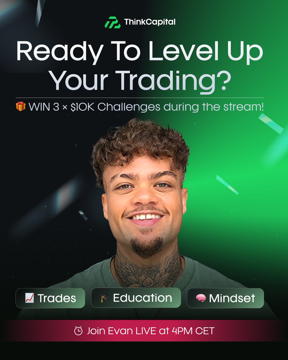 Evan goes live today at 4PM CET 💚

Market insights, live trading, and a 3 x $10K giveaway for active viewers.

Apologies for rescheduling from yesterday to today due to a technical difficulty. Thanks for your patience 💚

Watch live on YouTube:
youtube.com/watch?v=Mx2eFE…