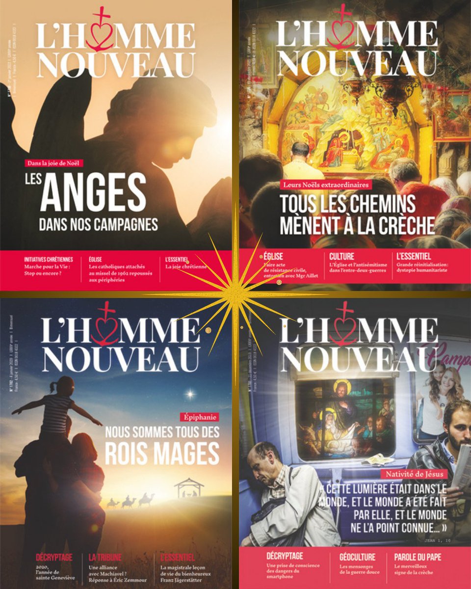 ✨ 📰 Retrouvez tous les articles des Noëls passés dans le dossier thématique « Noël » sur notre site Internet !

👉🏻 hommenouveau.fr/dossier_themat…