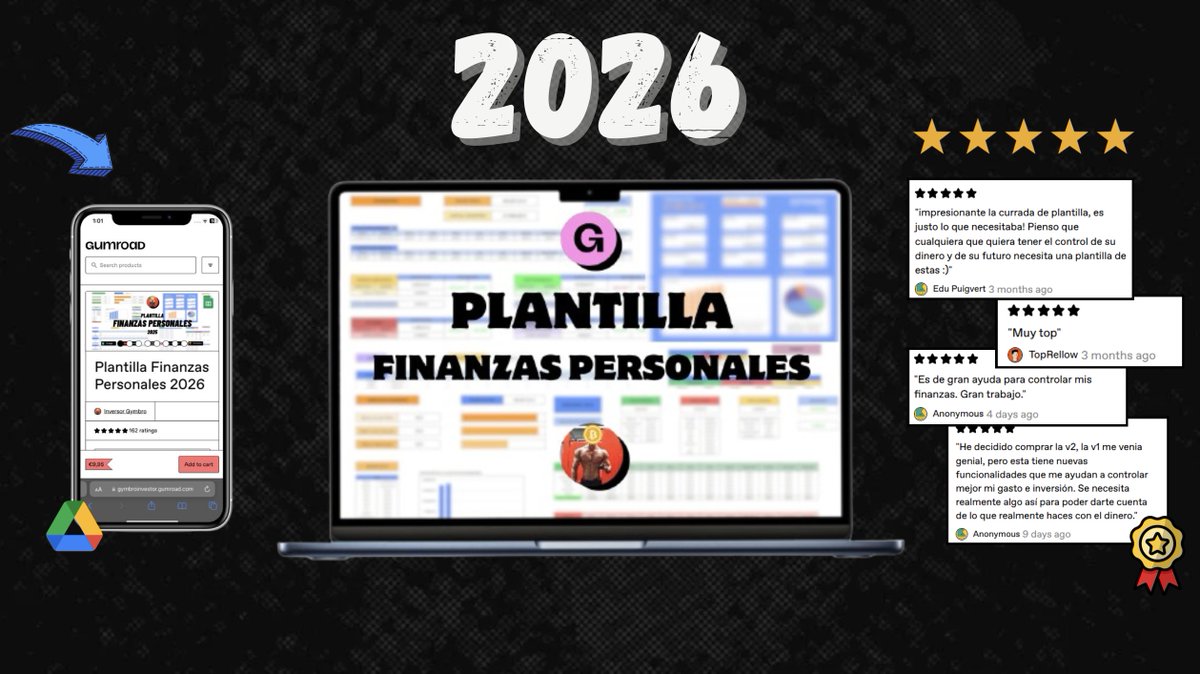 gymbroinvestor's tweet photo. Desde hoy hasta fin de año he activado un descuento exclusivo para conseguirla 💥

No suelo hacer esto, pero 2026 está a la vuelta de la esquina y que mejor que empezarlo bien preparado.

Para conseguir el código comenta la palabra “Plantilla” y te lo envío por mensaje privado 📥 https://t.co/s7lac69dmT