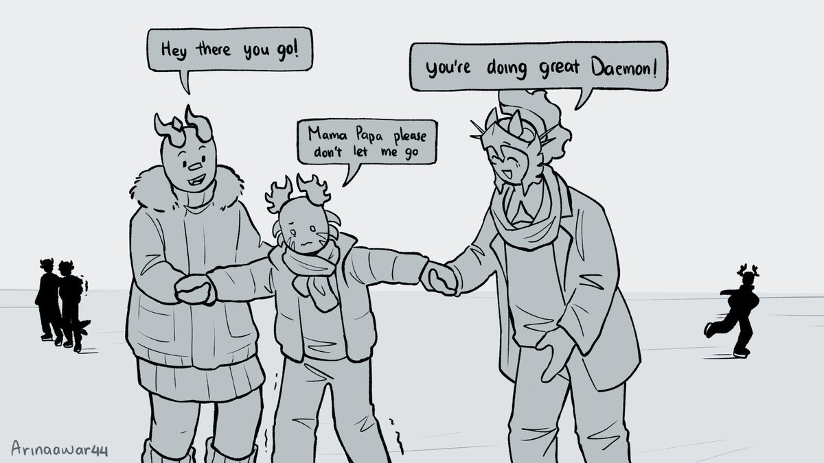 arinaawar44's tweet image. ❄️⛸️ On the tenth day of Christmas Pharodytwt gave to me, Ten ice skating

[The air is becoming colder as Christmas is nearing its peak, the frozen sea around Crossroads has become the perfect location for ice skating!]

(1/2)