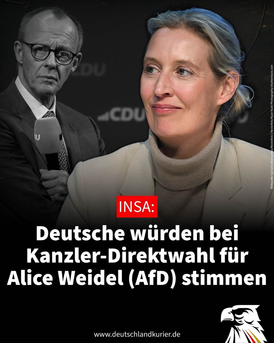 Würdet Ihr auch bei Kanzler-Direktwahl für Alice Weidel stimmen??…