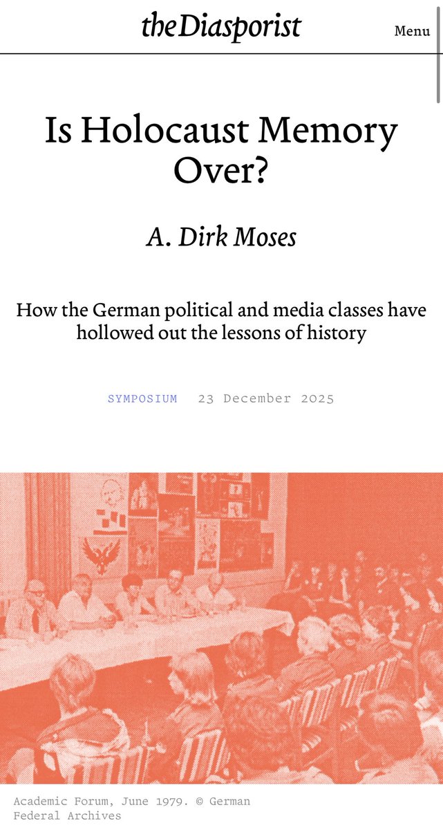 I wrote on how German and western political classes killed the belief in Holocaust memory. I deplore the abuse of this memory and its consequent erosion.
