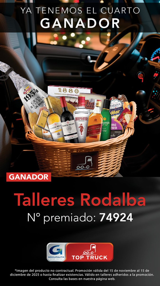 TopTruck ya tiene ganador del sorteo final entre talleres de su campaña navideña🎄

🛠️El taller premiado en este último sorteo ha sido Talleres Rodalba, de Recambios Industriales de Albacete 

¡Feliz Navidad y felices fiestas a tod@s! 🎅🎄✨

ℹ️ acortar.link/Kk9mjG