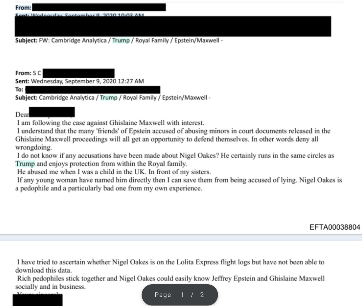 jkbjournalist's tweet image. New: British businessman named Nigel Oakes named in latest Epstein files public release.